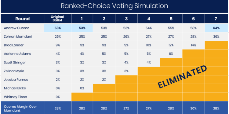 Poll Shows Cuomo Leading Mayoral Race with Strong Black and Latino Support