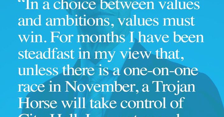 Jim Walden Drops Out of NYC Mayoral Race, Encourages Other Candidates to Do The Same
