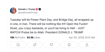 President Trump Threatens Iran in Expletive-Laden Post on Social Media
