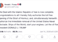 President Trump Announces Peace Deal With Iran