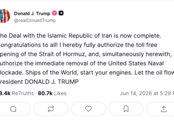 President Trump Announces Peace Deal With Iran